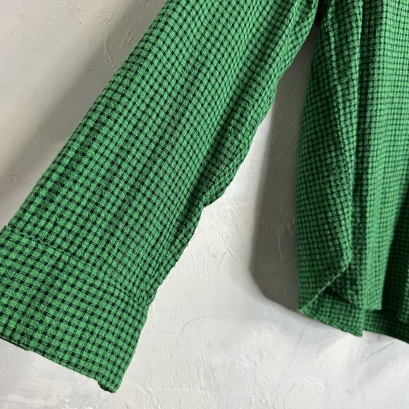 Xirena Pine Sky Jordy Plaid Shirt Button Down Womens Medium Classic Career Green - Picture 4 of 10